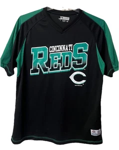 Cincinnati Reds ~ Baseball Jersey ~ Men’s ~ Large ~ Green, Black & White - Picture 1 of 24