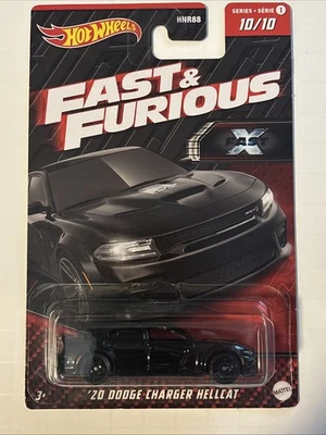 2023 Hot Wheels Fast & Furious S.1 Fast X '20 Dodge Charger Hellcat Black 10/10 - Image 1 of 4