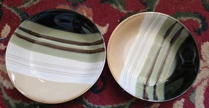 2er Set Home Trends JAZZ Suppen-/Chilischalen braun/beige gebraucht 7,5" - Bild 1 von 2