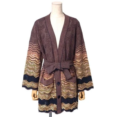 Cárdigan Missoni Mujer Chevron Tejido Zigzag Patrón Lana Mohair Casi Sin Usar 44 Foto 1 de 4