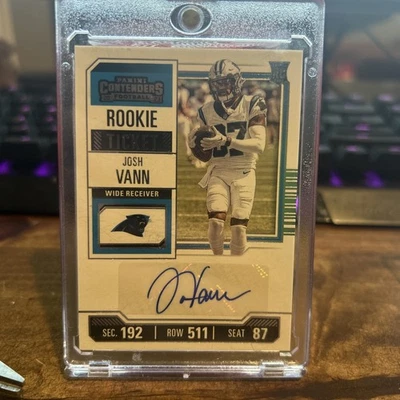 2023 Panini Contenders - Rookie Ticket Josh Vann #167 (AU, RC) - Image 1 of 4