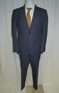 Ermenegildo Zegna Su Misura 14milmil14 2021 Blue Striped Three Button Suit 42R - Picture 1 of 20