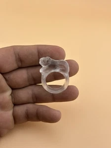 Ancient Near Eastern Roman Animal Ring Crystal Ring - Picture 1 of 6