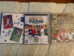 Maddux, Palmer, Morgan, Boggs, Dawson auto Baseball induction yearbook lot COA - Picture 1 of 6
