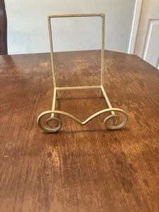 Vintage Painted Patina WROUGHT IRON COOKBOOK HOLDER Art or Photo Easel Stand - Picture 1 of 5