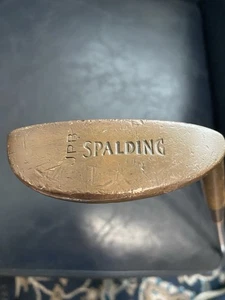 Vintage Spalding JPB Brass Head Putter From The 30’s long leather grip 34" long - Bild 1 von 24