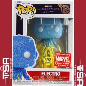 Funko POP! Marvel ELECTRO (BRILLA EN LA OSCURIDAD) #1154 Collector Corps No Way Home - Imagen 1 de 9