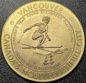 1965 VANCOUVER B.C PRIMAVERA CARNEVALE MONETA RICORDO 1° Annuale - Foto 1 di 2