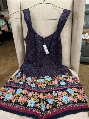 Maurices Flowy Floral Smoked Romper Size Medium NWT - Image 1 of 4