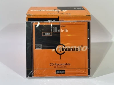 10x Intenso CD-R Rohling 700MB 80min CD-Recordable 1x-16x HIGH QUALITY Rohling - Bild 1 von 3