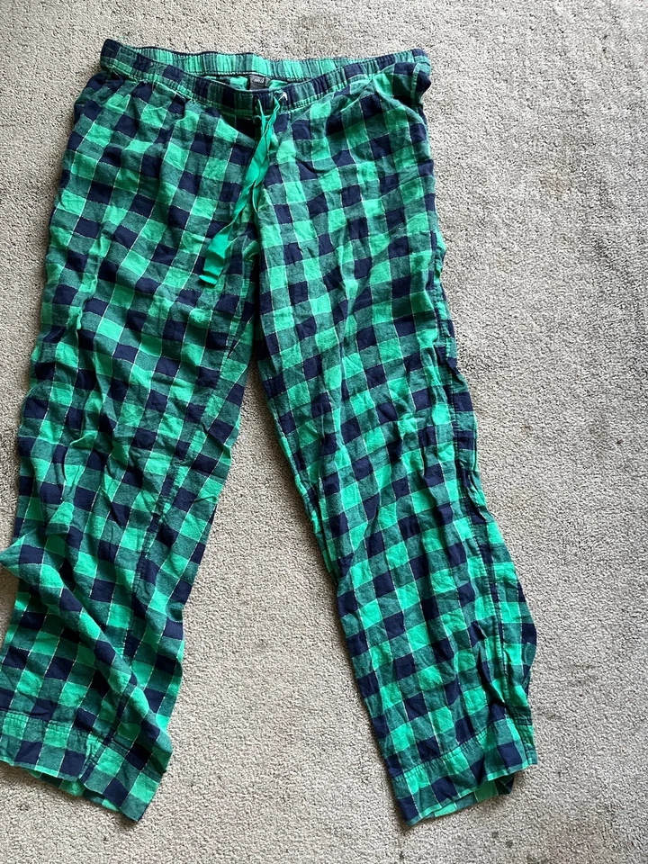 Pantalones de salón aerie verde y negro a cuadros talla grande largos Foto 1 de 4