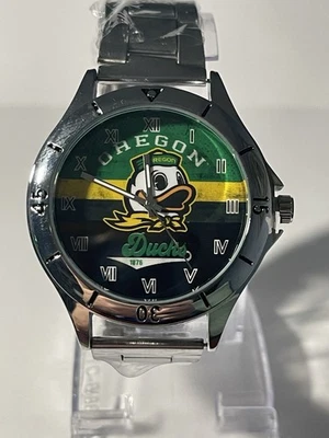 Reloj Oregon Ducks NCAA Acero Inoxidable NUEVO Foto 1 de 4