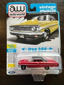 2024 AUTO WORLD ULTRA RED 1964 FORD GALAXIE 500 XL *CHASE* - Picture 1 of 4