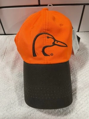 Sombrero de Caza Ducks Unlimited Negro/Naranja Ajustable Bordado Logo Foto 1 de 4