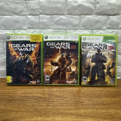 Gears of War 1 2 3 Trilogy Bundle Lot (Xbox 360) Tested Working Free S/H - Image 1 of 4