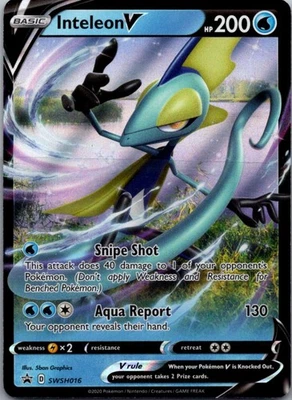 Inteleon V Promo SWSH: Sword & Shield Promo Cards SWSH016 {{NM}} - Image 1 of 2