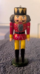Vintage 4" Solid Plastic NUTCRACKER KING Christmas Tree Ornament - Picture 1 of 5