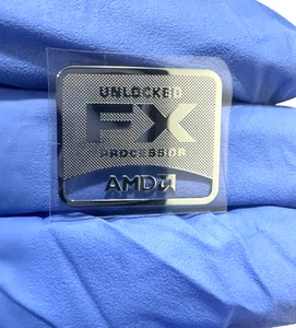1 Stück AMD entsperrt FX Prozessor Laptop/Desktop Aufkleber Etikett Logo 19 mm x 17 mm - Bild 1 von 2