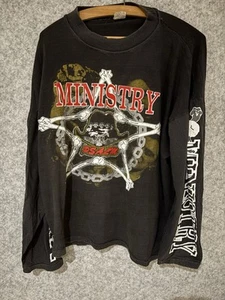 Vintage 1992 MINISTRY PSALM 96 XL Longsleeve LS Shirt Industrial Metal - Bild 1 von 6