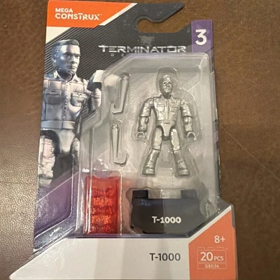 MEGA Bloks Construx Heroes Series 3 Terminator Genisys T-1000 GBG36 Mattel 2018 - Image 1 of 4