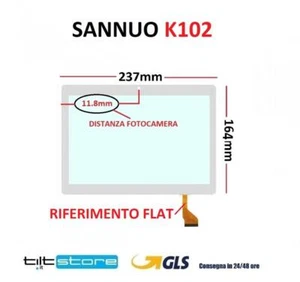 VETRO TOUCH SCREEN TABLET SANNUO K102 SCHERMO BIANCO - Imagen 1 de 1