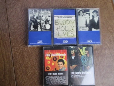 Buddy Holly  rare lot + elvis & everly Cassette Tape 50's Rock & Roll Music ms19 - Image 1 of 2