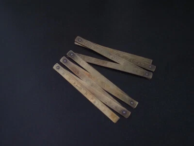 antiquité ancien mètre en laiton - Photo 1/3