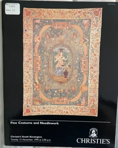 CHRISTIE’S SK Fine Costume Textiles Needlework Lace Linen Plunket Coll Cat 1994 - Picture 1 of 1