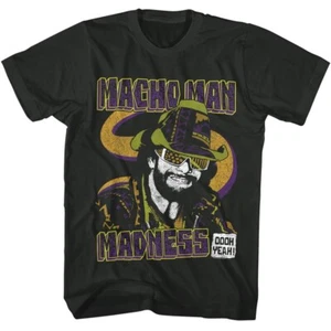Macho Man Randy Savage T-Shirt MADNESS OOOH YEAH Distressed WWE Licensed Smoke - Picture 1 of 3