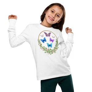 Butterfly- live freely girls graphic tee - Picture 1 of 3