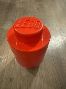 LEGO #4030 SMALL ROUND STORAGE/TRAVEL CONTAINER BRICK RED 2017 Made In Poland - Picture 1 of 8