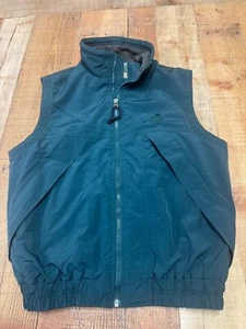 EMS Fleece Liner Vest Men's Small Blue Nylon Full Zip Slash Pockets Long Sleeve - Picture 1 of 10