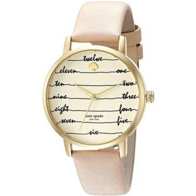 Reloj para dama Kate Spade Metro Vachetta esfera crema KSW1059 Foto 1 de 2