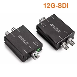 12G-SDI Video to Fiber Optic Converters Kit SFP transceiver For UHDTV 4K 8K HDTV - Picture 1 of 5