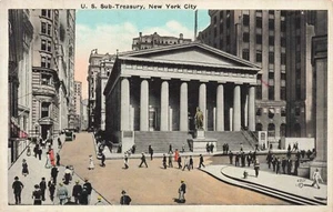 Postcard US Sub-Treasury New York City NY WB - Picture 1 of 2