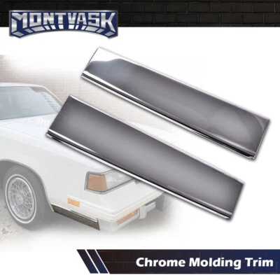Fit For 1981-1988 Oldsmobile Cutlass Front Lower Fender Molding Trim Chrome Foto 1 de 4