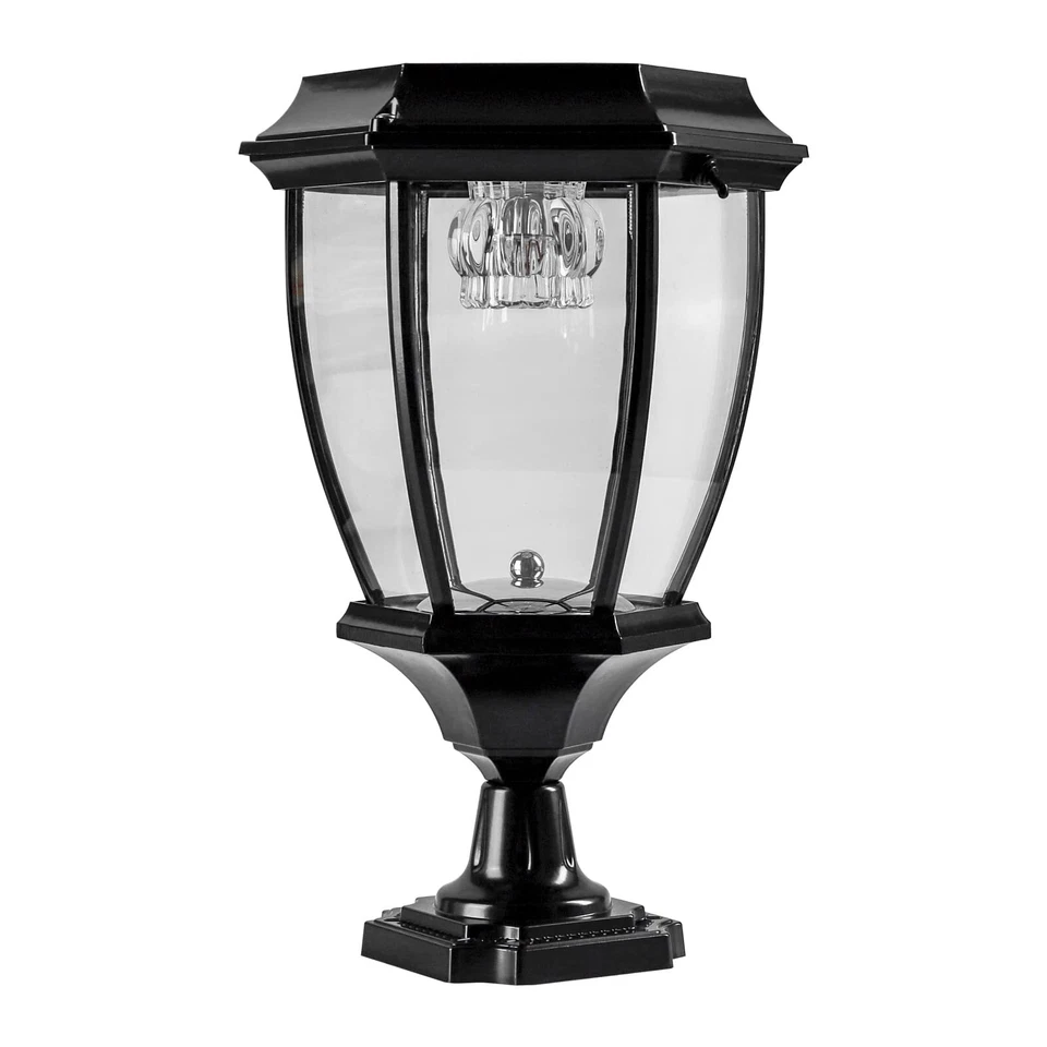 Large Elegant Outdoor Solar Powered LED Garden Yard Pillar Light Lamp SL8405