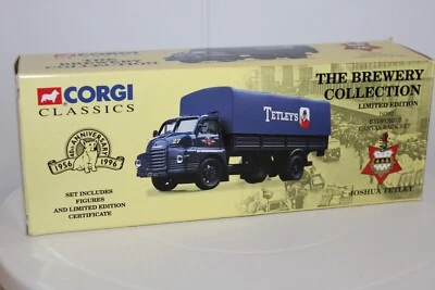 Corgi Classics 1996 #19702 Bedford S Canvas Back Set "Brewery Collection" Tetley - Image 1 of 4