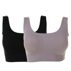 Rhonda Shear 2-pack 634003 Full Coverage Body Bra Set, Black/Smoke Rose, Size M - Picture 1 of 1