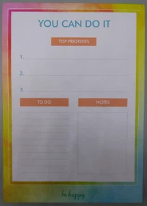 DAILY PLANNER LIST TO DO MEMO NOTEPAD DESK 320 PAGES OFFICE HOME SHOPPING - Picture 1 of 2