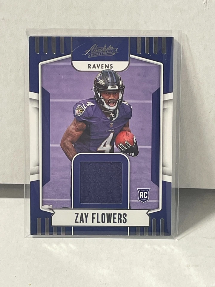 2023 Panini Absolute Rookie Patch  Zay Flowers Materials RC #ARM-9 - Image 1 of 1
