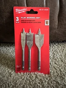 Milwaukee 48-27-0020 3PC Stubby Flat Boring Set - Picture 1 of 2