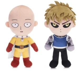 NEW OFFICIAL 12" ONE PUNCH MAN SAITAMA GENOS SOFT PLUSH TOYS - Picture 1 of 4