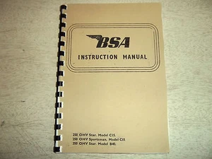 BSA C15 B40 INSTRUCTION BOOK 250cc 350cc SINGLES 1963 on - BH30 MC1371/64 - Picture 1 of 1