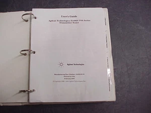 Agilent E4406A VSA SERIES USER GUIDE FOR TRANSMITTER TESTER MANUAL - Picture 1 of 4