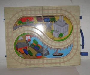 PLAY AND GO CARRY CASE Thomas Wooden Train Engine Portable Storage Box and Track - Picture 1 of 10