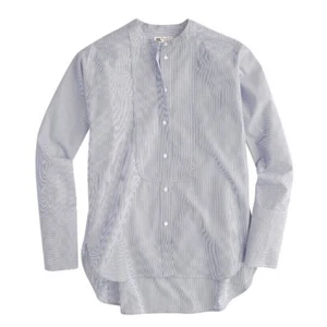 Camisa sin cuello THOMAS MASON para J.CREW talla 4 estilo rayas C1896 $138 - Imagen 1 de 12
