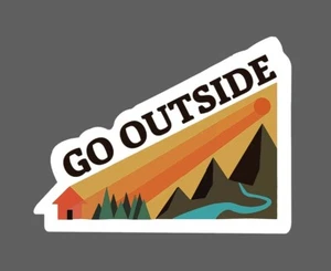 Go Outside Sticker Nature Life Waterproof - Picture 1 of 3