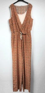 Airfield Overall ärmellos orange-braun-beige Gr. 44 100 % Seide - Bild 1 von 6