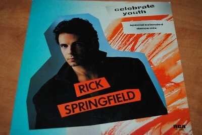 RICK SPRINGFIELD "Celebrate Youth" 12" MAXI VINYL / RCA - PT 49986 / 1985 - Photo 1/3